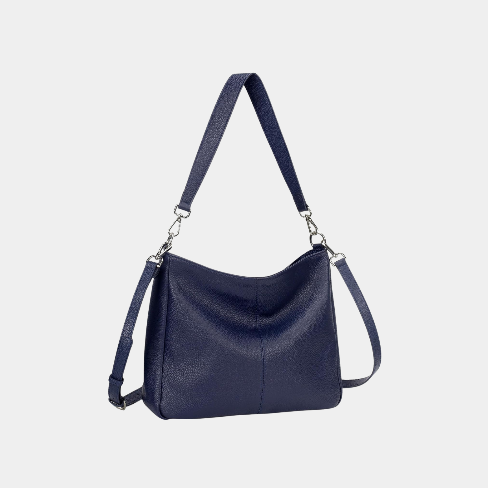 Borsa a Tracolla Donna in Vera Pelle Hobo Grande con 2 Cinghie