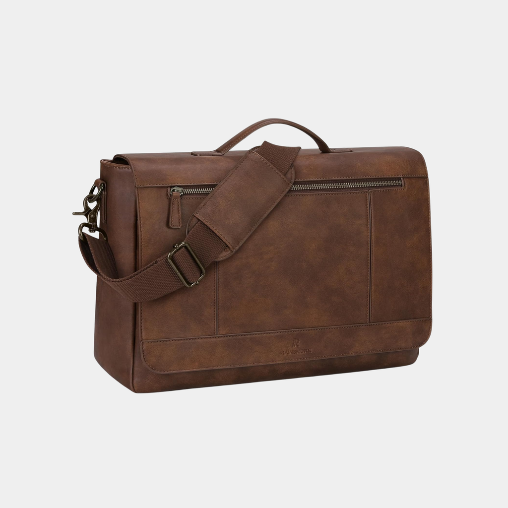 Borsa Messenger Uomo in Pelle PU 15.6" Impermeabile Vintage