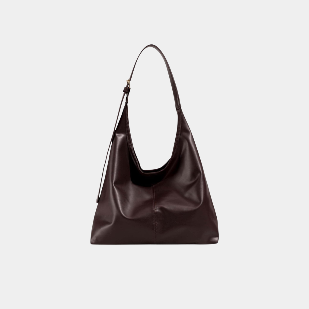Borsa Hobo Donna in Pelle PU Marrone Scuro