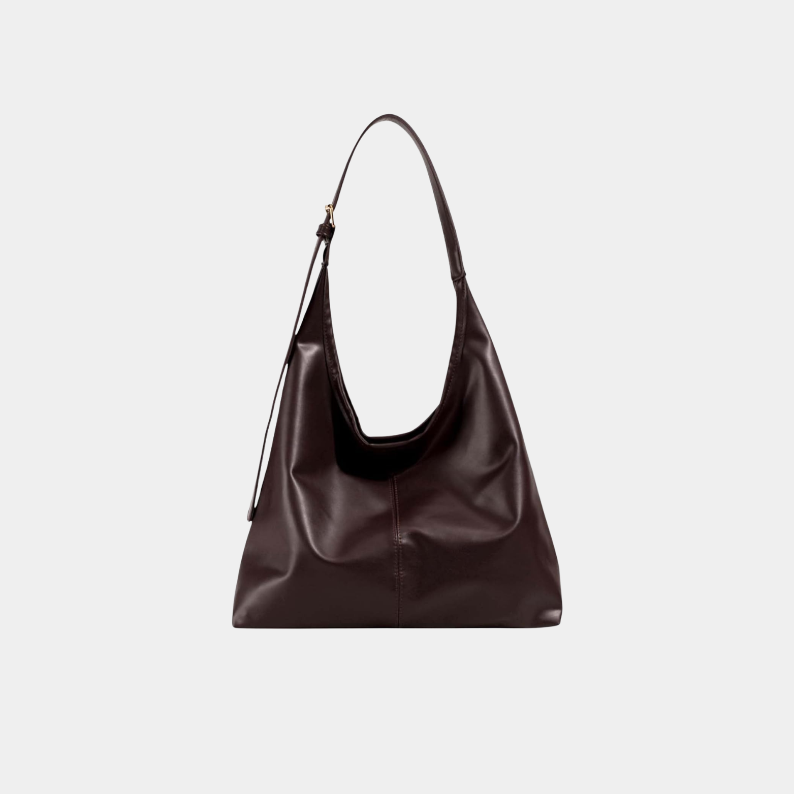 Borsa Hobo Donna in Pelle PU Marrone Scuro