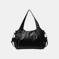 Borsa Hobo Donna in Pelle PU Nera Multi Tasche