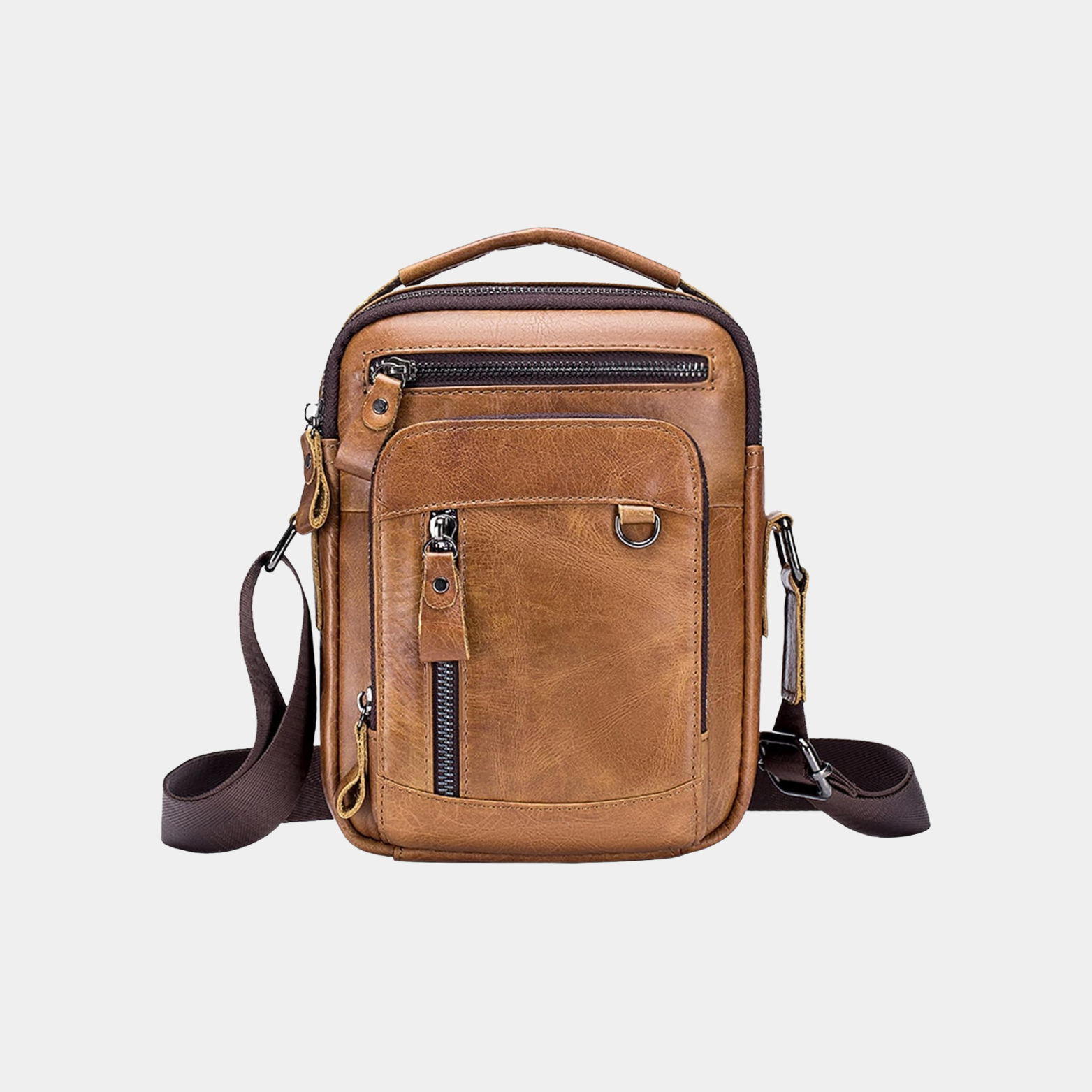 Borsa a Tracolla Uomo in Vera Pelle