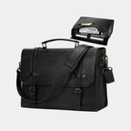 Borsa Porta PC 17.3" Uomo in Pelle PU Impermeabile Valigetta Vintage