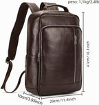 Zaino Uomo in Vera Pelle Vintage Laptop 14" Lavoro Viaggio Retrò