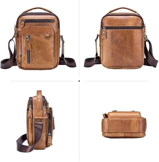 Borsa a Tracolla Uomo in Vera Pelle