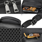 Zaino Business Uomo in Vera Pelle Vintage Laptop 15.6" Grande Capacità