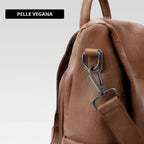 Zaino Antifurto Donna in Pelle Vegana con Tracolla Staccabile