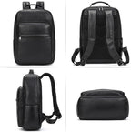 Zaino Business Uomo in Vera Pelle Vintage Laptop 15.6" Grande Capacità