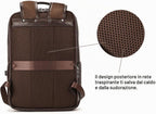 Zaino Uomo in Vera Pelle Vintage Laptop 14" Lavoro Viaggio Retrò