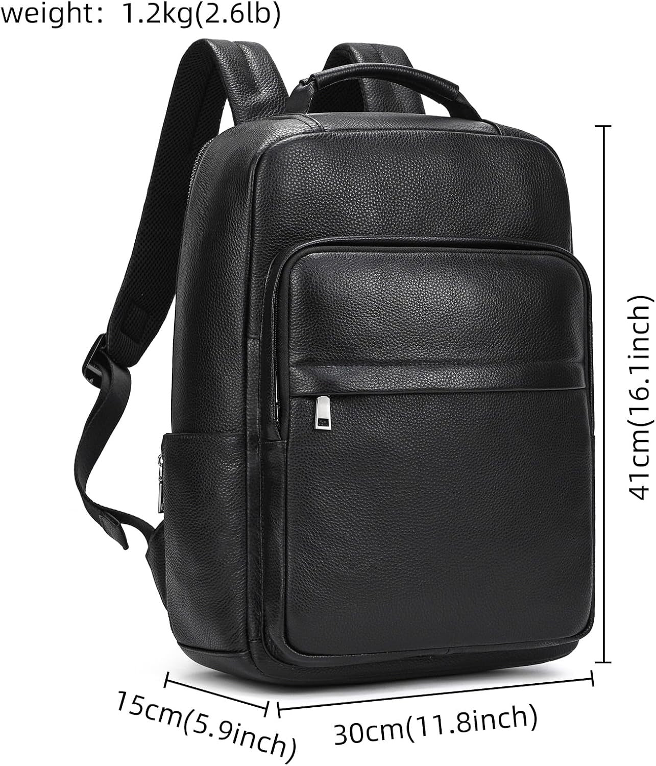Zaino Business Uomo in Vera Pelle Vintage Laptop 15.6" Grande Capacità
