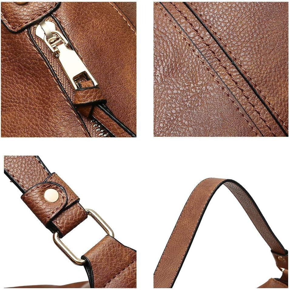 Borsa a Spalla Donna Hobo in Pelle PU con Tracolla Rimovibile